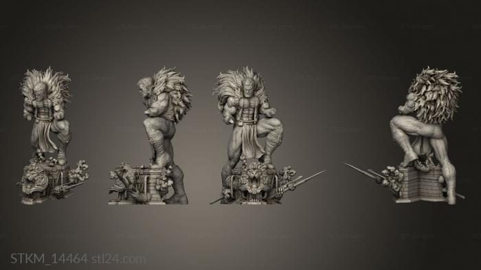 Figurines heroes, monsters and demons (Kraven Hunter Statue and One Rifle, STKM_14464) 3D models for cnc