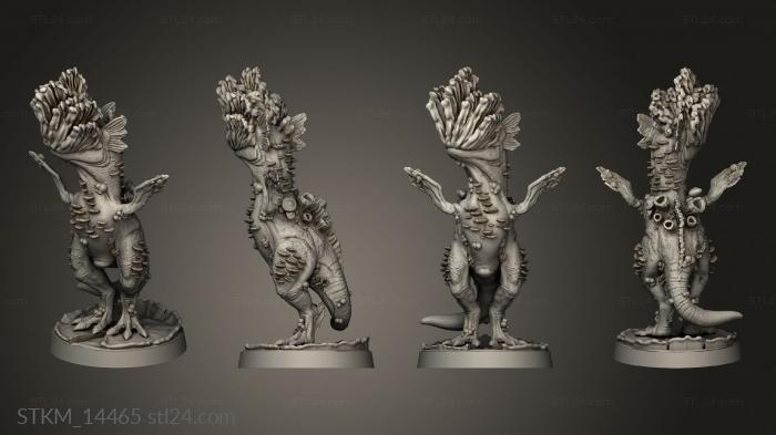 Статуэтки герои, монстры и демоны (Светящиеся Бункеры для грибов, STKM_14465) 3D модель для ЧПУ станка
