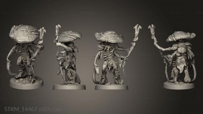 Figurines heroes, monsters and demons (Mushroom Bayou Myconids Myconid Eel Merchant, STKM_14467) 3D models for cnc