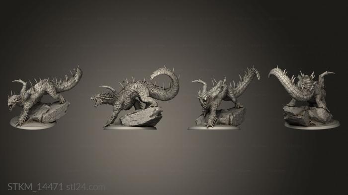Figurines heroes, monsters and demons (Lord the Brown Dragon Young, STKM_14471) 3D models for cnc