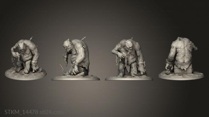 Figurines heroes, monsters and demons (Kusog The Blind Cyclops, STKM_14478) 3D models for cnc