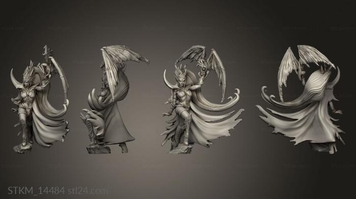 Статуэтки герои, монстры и демоны (Леди Тьма, STKM_14484) 3D модель для ЧПУ станка