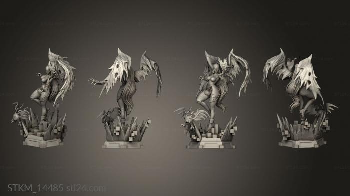 Статуэтки герои, монстры и демоны (Леди Девимон, STKM_14485) 3D модель для ЧПУ станка