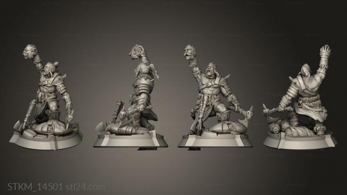 Figurines heroes, monsters and demons (Last Sword Barbarian Hero, STKM_14501) 3D models for cnc