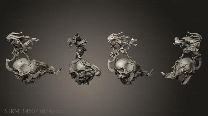 Figurines heroes, monsters and demons (Undead Dominion Devlin the Skullrider, STKM_14507) 3D models for cnc
