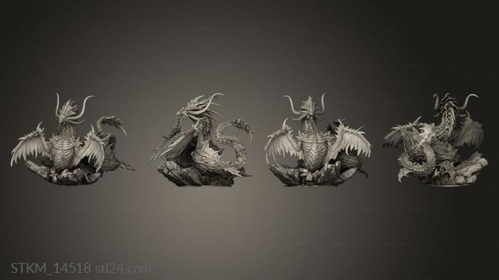 Статуэтки герои, монстры и демоны (Левиафан, STKM_14518) 3D модель для ЧПУ станка