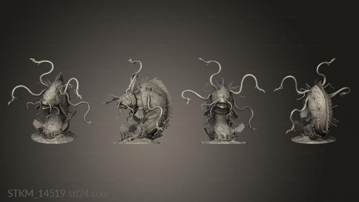 Figurines heroes, monsters and demons (Dec Koi BIG Back, STKM_14519) 3D models for cnc