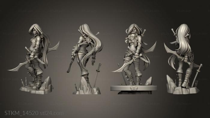 Figurines heroes, monsters and demons (League Legends Katarina haha hehe, STKM_14520) 3D models for cnc