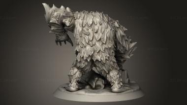 Figurines heroes, monsters and demons (Owl Bear, STKM_14529) 3D models for cnc