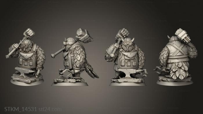 Figurines heroes, monsters and demons (Owl Smith, STKM_14531) 3D models for cnc