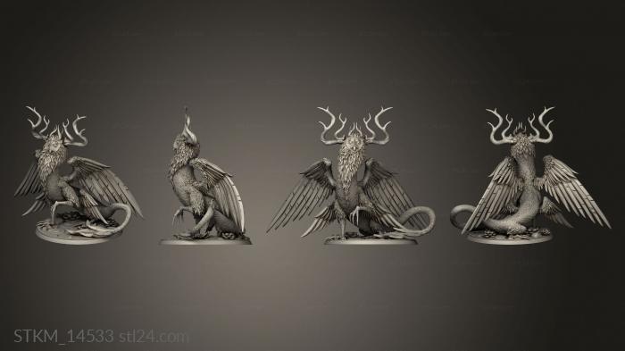 Статуэтки герои, монстры и демоны (Олегон, STKM_14533) 3D модель для ЧПУ станка