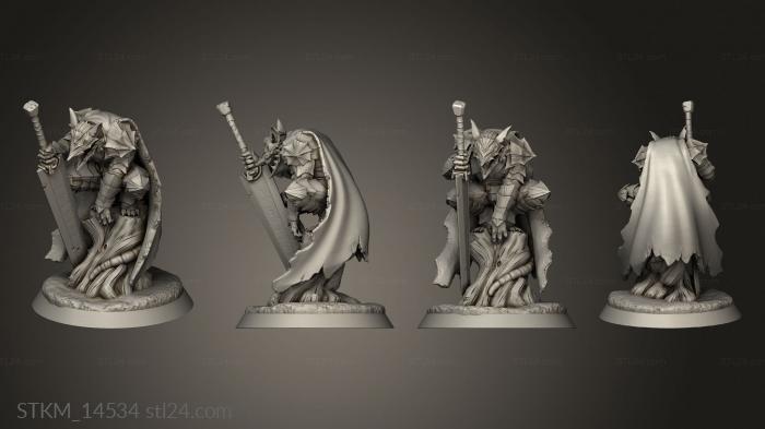 Figurines heroes, monsters and demons (Rats Rat Guts, STKM_14534) 3D models for cnc