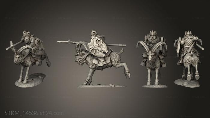 Figurines heroes, monsters and demons (Silver Goat Dwarves Speen, STKM_14536) 3D models for cnc