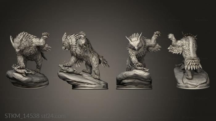 Figurines heroes, monsters and demons (ork Owlbear, STKM_14538) 3D models for cnc