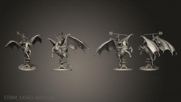 Статуэтки герои, монстры и демоны (Дек Пегас, STKM_14543) 3D модель для ЧПУ станка