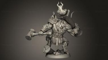 Figurines heroes, monsters and demons (Labyrinth Tavros Colosseum Champion, STKM_14546) 3D models for cnc