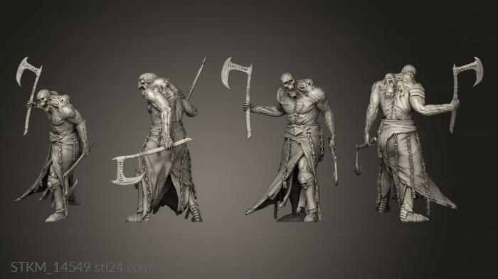 Figurines heroes, monsters and demons (Lich Berserker Flame, STKM_14549) 3D models for cnc
