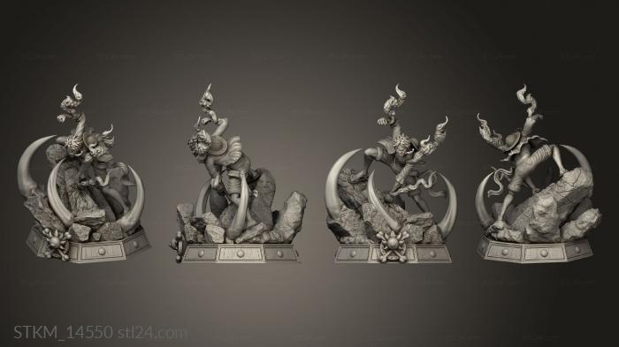 Figurines heroes, monsters and demons (Luffy One, STKM_14550) 3D models for cnc