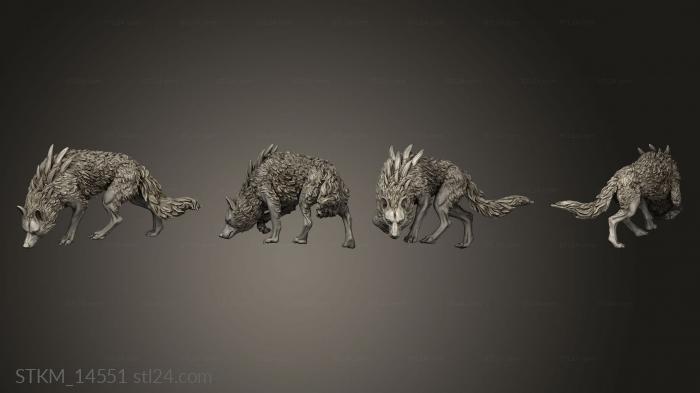 Figurines heroes, monsters and demons (Dragon Trappers Wolves Wild Wolf, STKM_14551) 3D models for cnc