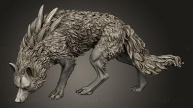 Figurines heroes, monsters and demons (Dragon Trappers Wolves Wild Wolf, STKM_14551) 3D models for cnc