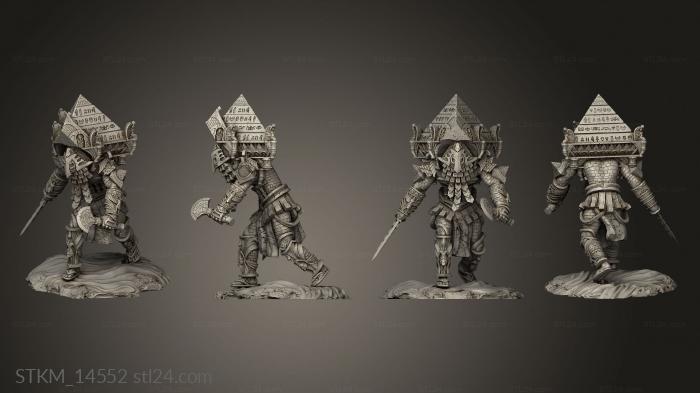 Figurines heroes, monsters and demons (Pyramid Golem, STKM_14552) 3D models for cnc