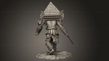 Figurines heroes, monsters and demons (Pyramid Golem, STKM_14552) 3D models for cnc