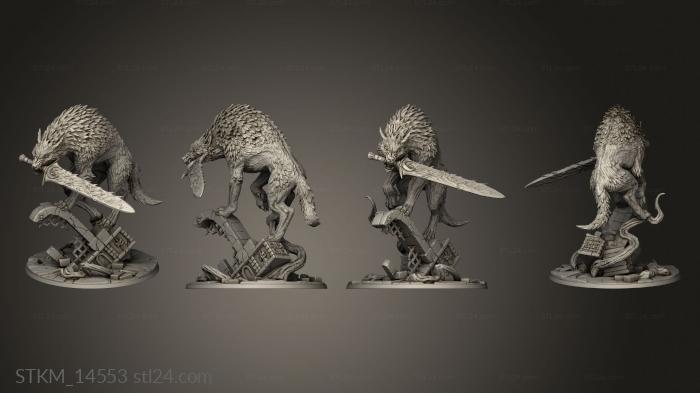Figurines heroes, monsters and demons (Old Wolf Fenrir Requiem Demon Hunters, STKM_14553) 3D models for cnc