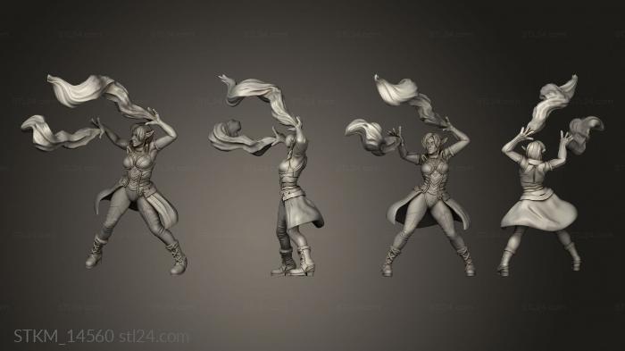 Figurines heroes, monsters and demons (FANTASY THE METAHUMANS ELF SCARLET MAGE AMANDA WILSON, STKM_14560) 3D models for cnc