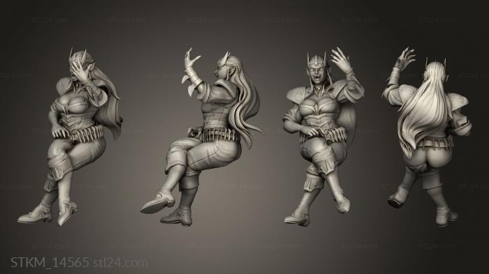 Figurines heroes, monsters and demons (Lord Vampire Seated Throne sit, STKM_14565) 3D models for cnc