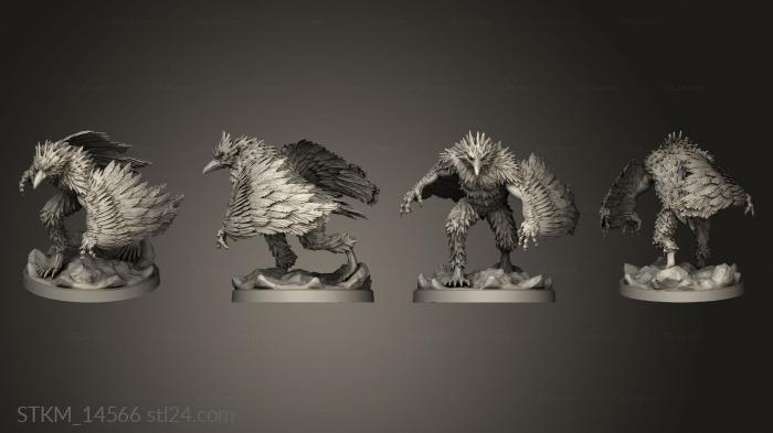 Figurines heroes, monsters and demons (Lysaga revenge Wereraven wrv, STKM_14566) 3D models for cnc