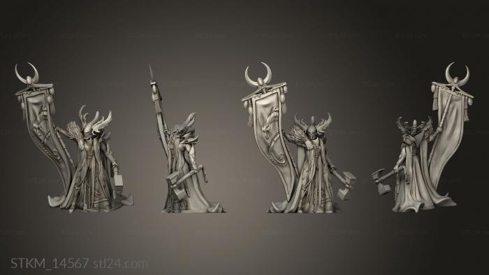 Статуэтки герои, монстры и демоны (Отряд Литианских Тяжелых Молотов, STKM_14567) 3D модель для ЧПУ станка