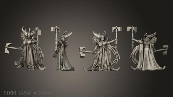 Статуэтки герои, монстры и демоны (Босс отряда Литианских Тяжелых Молотов, STKM_14568) 3D модель для ЧПУ станка