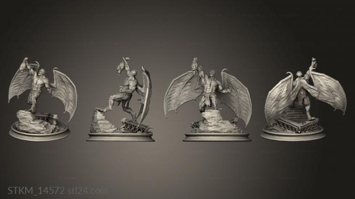 Статуэтки герои, монстры и демоны (Февральская кровь из каменных горгулий Брохд, STKM_14572) 3D модель для ЧПУ станка