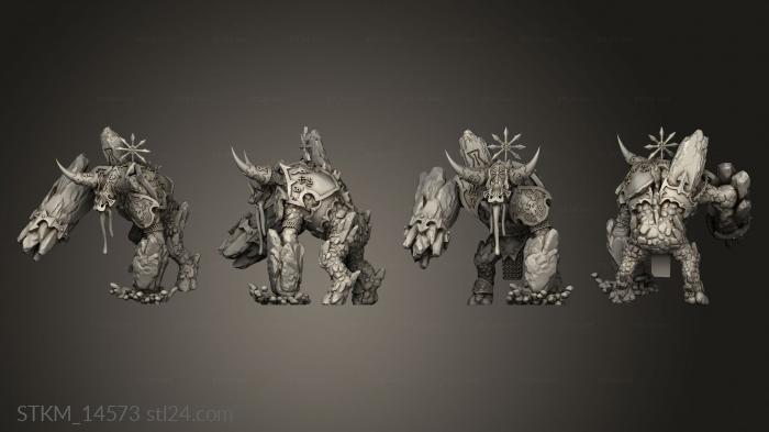 Figurines heroes, monsters and demons (Golems Chaos symbol, STKM_14573) 3D models for cnc