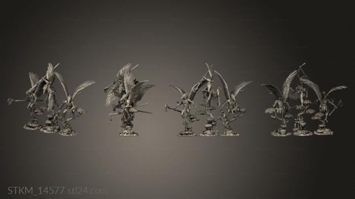Figurines heroes, monsters and demons (Tengus Tengu, STKM_14577) 3D models for cnc