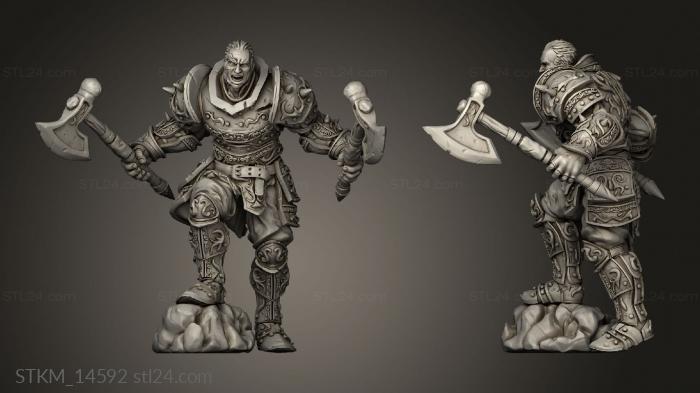 Figurines heroes, monsters and demons (ork Ser Bastian, STKM_14592) 3D models for cnc