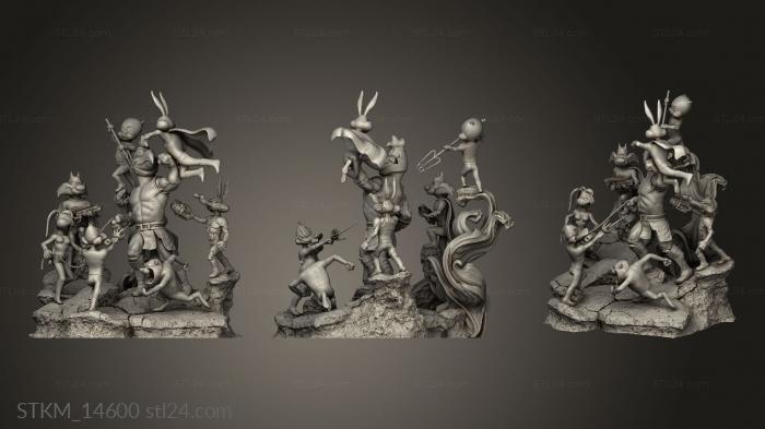 Figurines heroes, monsters and demons (Looney bugs bunny, STKM_14600) 3D models for cnc