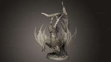 Figurines heroes, monsters and demons (Blood Dire Bat Rider, STKM_14603) 3D models for cnc