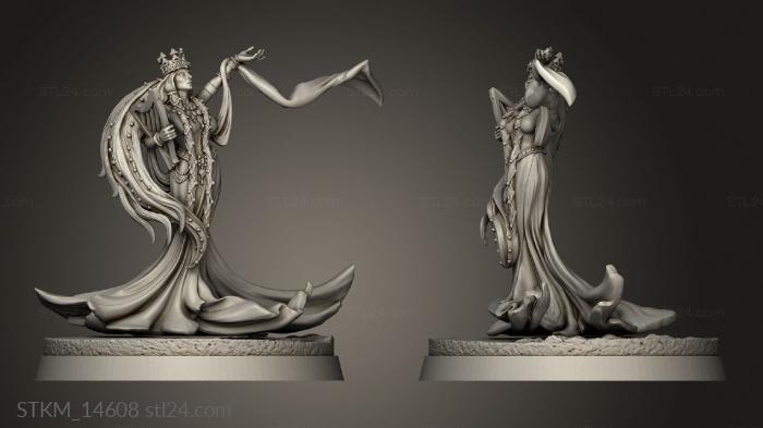 Статуэтки герои, монстры и демоны (Королева Гвиневра, STKM_14608) 3D модель для ЧПУ станка
