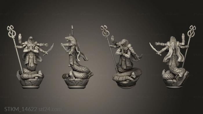 Figurines heroes, monsters and demons (Naga rock, STKM_14622) 3D models for cnc