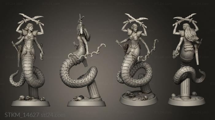 Figurines heroes, monsters and demons (LS Fantasy The Crimson Sand Arena Marilith, STKM_14627) 3D models for cnc