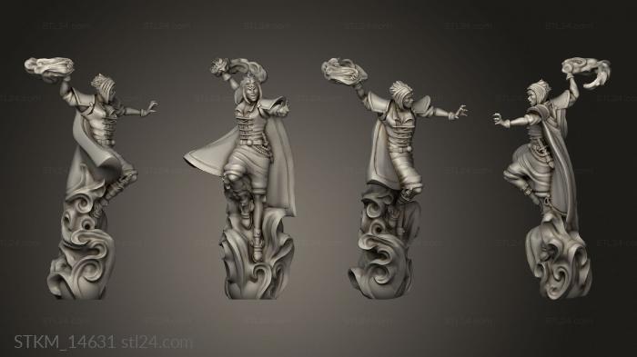 Figurines heroes, monsters and demons (Magi human female Sorceress, STKM_14631) 3D models for cnc