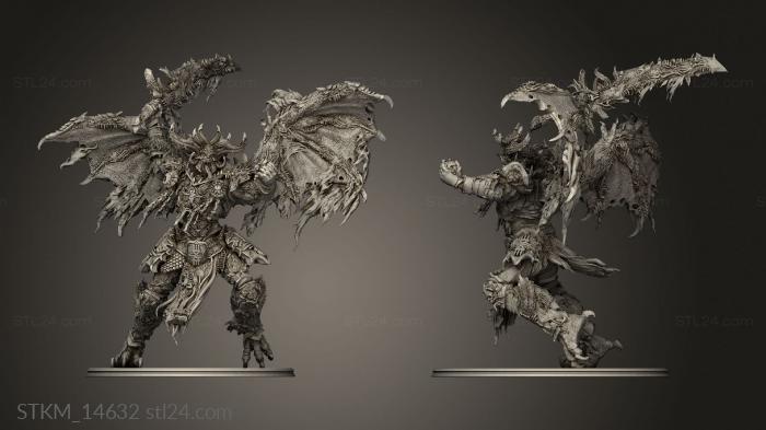 Figurines heroes, monsters and demons (Rage God Attack, STKM_14632) 3D models for cnc