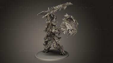 Figurines heroes, monsters and demons (Rage God Attack, STKM_14632) 3D models for cnc