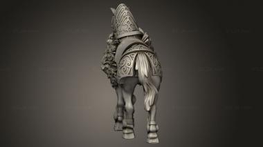 Figurines heroes, monsters and demons (Paladin horse, STKM_14648) 3D models for cnc