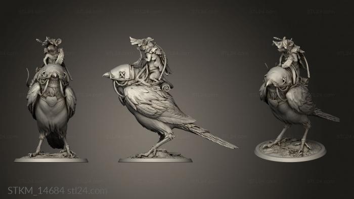 Figurines heroes, monsters and demons (Magpie Stand Saddle, STKM_14684) 3D models for cnc