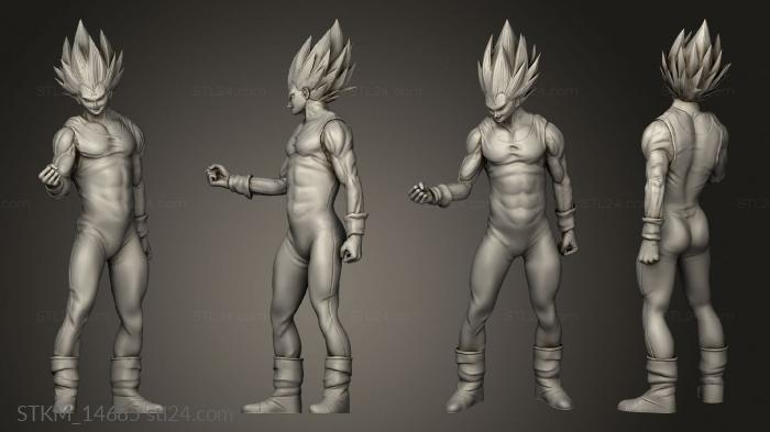 Figurines heroes, monsters and demons (Maijn Vegeta from Dragon Ball, STKM_14685) 3D models for cnc