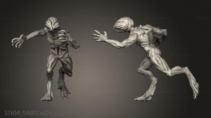 Figurines heroes, monsters and demons (orchid stalker Demogorgon Stranger Things, STKM_14687) 3D models for cnc