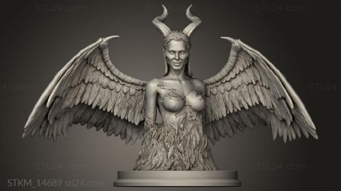 Статуэтки герои, монстры и демоны (Малефисента принцесса злого крыла паулинет, STKM_14689) 3D модель для ЧПУ станка