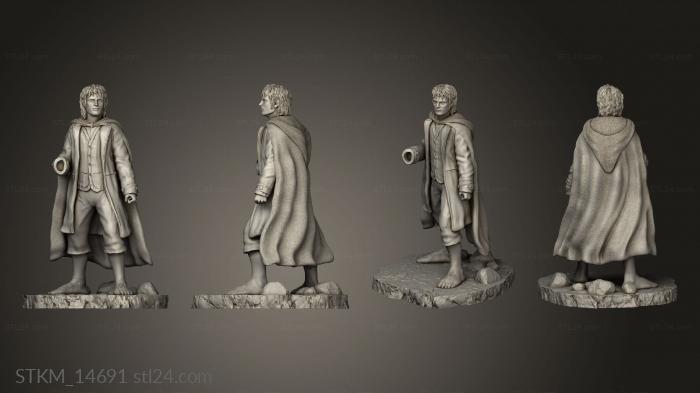 Статуэтки герои, монстры и демоны (Фигурка мятного Фотиса Фродо, STKM_14691) 3D модель для ЧПУ станка